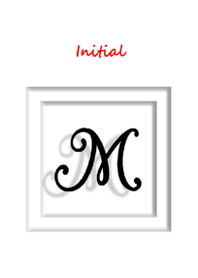Initial M / Simple white