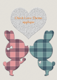 Check Love Theme applique 96