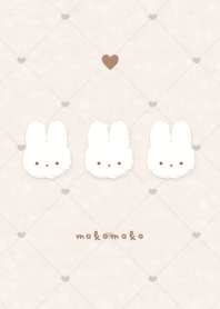 Fluffy Rabbit Tile1 - Pink Beige 01