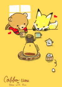 bear&fox coffee time yellow theme