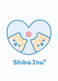 Shiba Inu Flower [Blue]