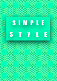 Simple style Green Blue Bass pattern