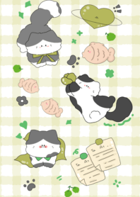 Fat cat with a cardboard pattern1