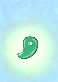 A comma-shaped bead