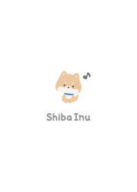 Shiba Inu3 Musical note [White]