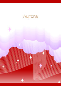 Aurora in Summer on red & beige