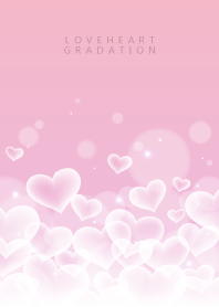 LOVE HEART GRADATION Pink&White 12