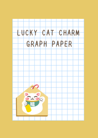 LUCKY CAT CHARM GRAPH PAPERj-DUSTYYELLOW