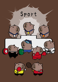 水豚運動會！(深咖啡色)