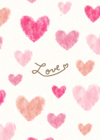 Watercolor Heart a lot14 from Japan