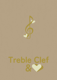 Treble Clef&heart mustard