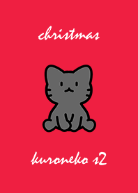 black cat christmas red s02