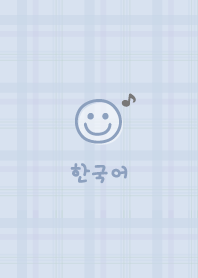 Korea Plaid<Musical note>blue