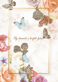 Rose, Butterfly and Marble brown03_2