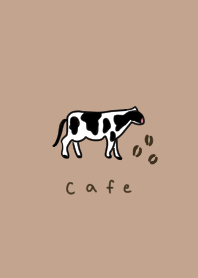 コーヒー牛乳と牛。豆。