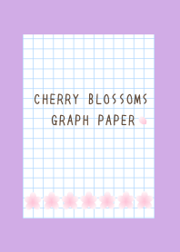 CHERRY BLOSSOMS GRAPH PAPERj-PURPLE