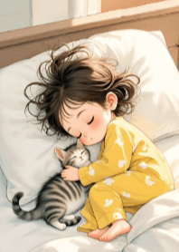 Girl and Cat V.33