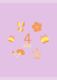 April on light purple