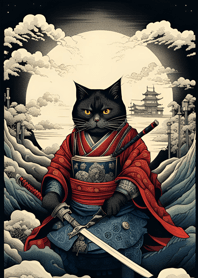 Ukiyo-e Kucing Pendekar 2