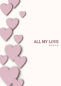 ALL MY LOVE - DUSKY PINK HEART 26