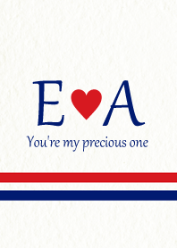 E&A イニシャル -Red & Blue-