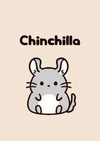 ゆるかわいいチンチラの着せかえ♡ベージュ
