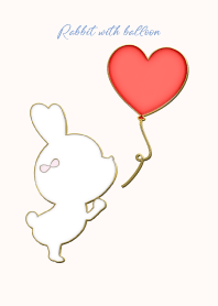 Enamel Pin Rabbit with balloon 47