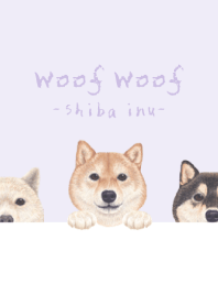 Woof Woof - Shiba inu - PURPLE