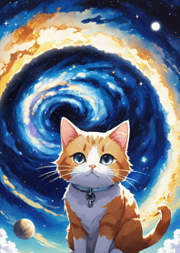 Night Moon Star Cat EFbBcC