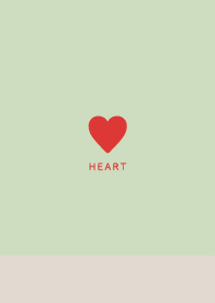 Simple Red Heart / Beige&Brown  Apple GR