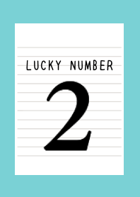 LUCKY NUMBER 2 NOTEBOOK-MINT GREEN