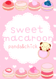 sweet macaroon panda and chick