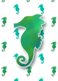 Simple kawaii seahorse