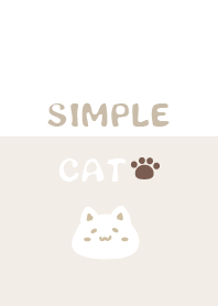 SIMPLE CAT ゆるっとかわいい猫ベージュ