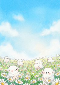 Daisy Under Blue Sky