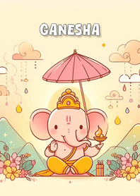 Ganesha is smiling and blessing - JP 12