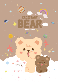 Croissant Bear Candy Cotton Brown