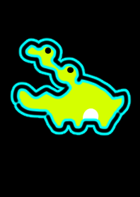 可愛的小霓虹燈鱷魚