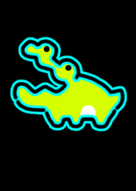 cute little neon light crocodile