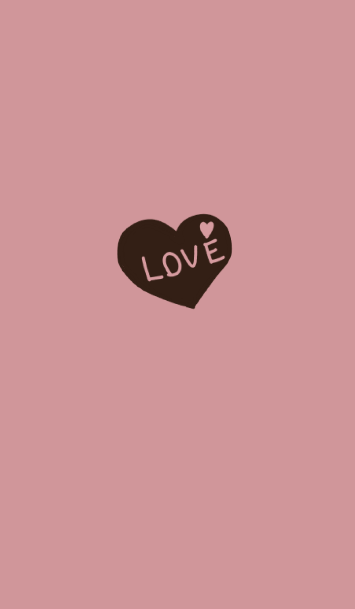 Dull pink love heart