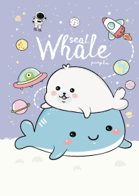 วาฬเกยตื้น & แมวน้ำตัวอ้วน (สีม่วงอ่อน)