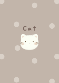 Fluffy Cat* -mocha beige- dot