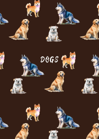 Dog Festival on brown
