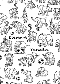 Elephant Paradise #01(white)