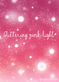 Glittering pink light