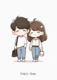 Cute couple Simple theme