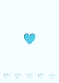 Cute Heart Light Blue Line Theme Line Store