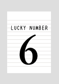 LUCKY NUMBER 6 NOTEBOOK-GREY