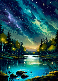 Beautiful starry night view#1503