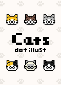DOT ILLUST 猫の着せかえ
